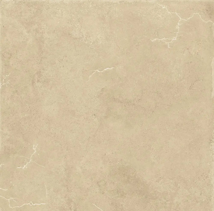 Dettaglio piastrella in gres porcellanato effetto pietra naturale, collezione Attica di Settecento Ceramica, colore Sand 60x60