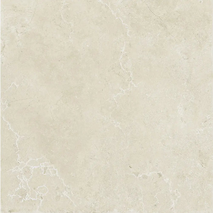 Dettaglio piastrella in gres porcellanato effetto pietra naturale, collezione Attica di Settecento Ceramica, colore White 60x60