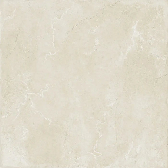 Dettaglio piastrella in gres porcellanato effetto pietra naturale, collezione Attica di Settecento Ceramica, colore White 90x90