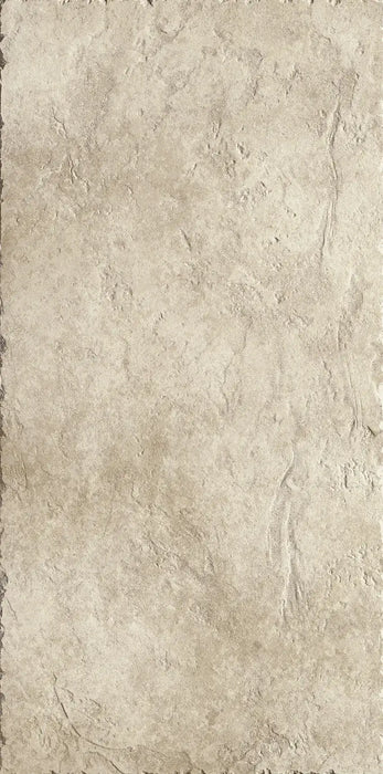 Dettaglio piastrella in gres porcellanato effetto pietra naturale anticata e vissuta, collezione Azteca di Settecento Ceramica, colore Avorio 49x98