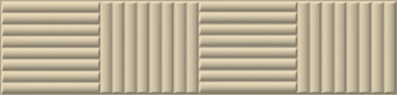 Dettaglio piastrella per rivestimento in gres porcellanato effetto mattoncino Opaco 6x25 cm della collezione Volume, colore Bamboo Ivory di Ceramica Rondine