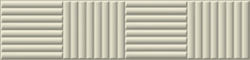 Dettaglio piastrella per rivestimento in gres porcellanato effetto mattoncino Opaco 6x25 cm della collezione Volume, colore Bamboo White di Ceramica Rondine