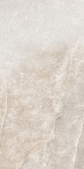 Dettaglio piastrella per pavimento e rivestimento in gres porcellanato effetto pietra ardesia. Collezione Ardesie di Ceramica Rondine, formato 60x120, beige