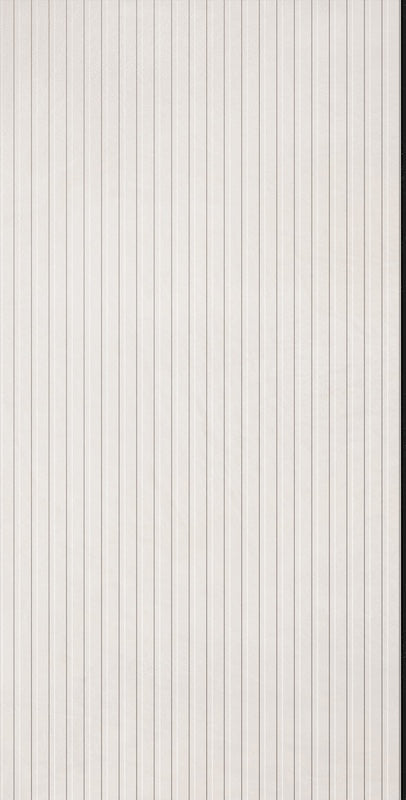 Rivestimento ceramico 60x120 cm cannettato della collezione Ludo, colore Nova 3D Bianco di Ceramica Rondine.