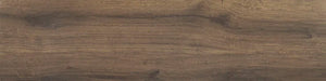 Piastrella per pavimento e rivestimento in gres porcellanato effetto legno anticato in della collezione Bricola di Ceramica Rondine, formato 30x120 cm, colore Noce