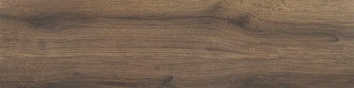 Piastrella per pavimento e rivestimento in gres porcellanato effetto legno anticato in della collezione Bricola di Ceramica Rondine, formato 30x120 cm, colore Noce