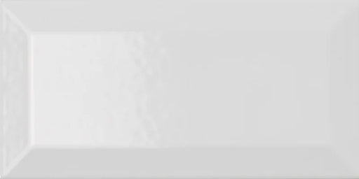 Piastrella ceramica pasta bianca Back To Basic Bianco Bisellato 7.5x15 Eccentrico, effetto diamantato lucido