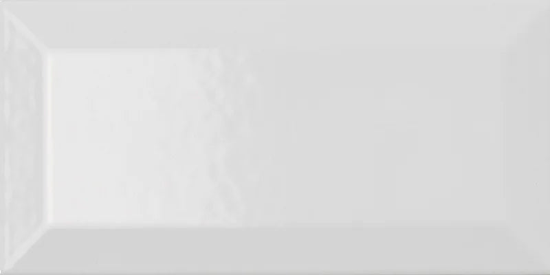 Piastrella ceramica pasta bianca Back To Basic Bianco Bisellato 7.5x15 Eccentrico, effetto diamantato lucido