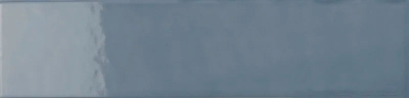 Piastrella ceramica pasta bianca Back To Basic Ceruleo 6x25 Eccentrico, effetto mattoncino lucido.