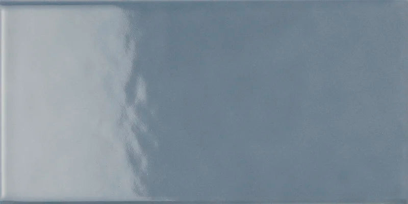 Piastrella ceramica pasta bianca Back To Basic Ceruleo 7.5x15 Eccentrico, effetto tinta unita lucido