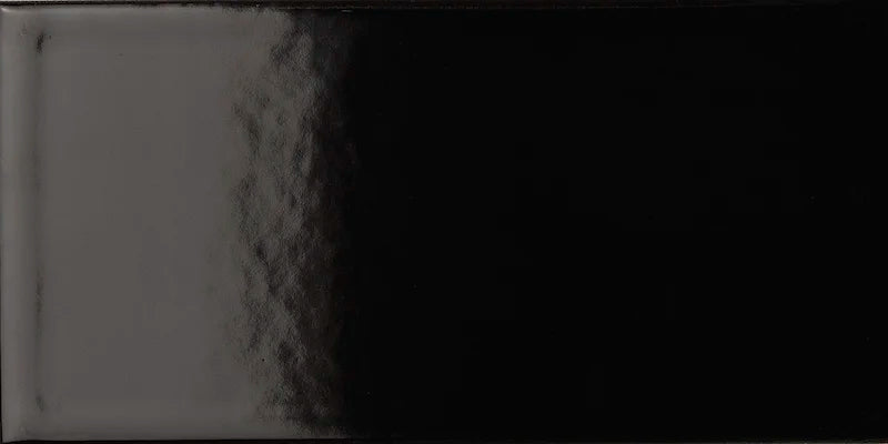 Piastrella ceramica pasta bianca Back To Basic Nero 7.5x15 Eccentrico, effetto tinta unita lucido