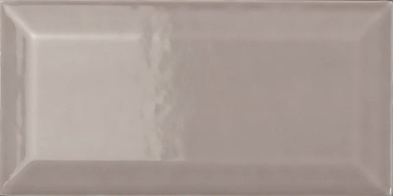 Piastrella ceramica pasta bianca Back To Basic Tortora Bisellato 7.5x15 Eccentrico, effetto diamantato lucido