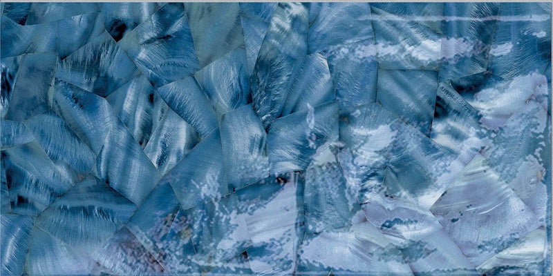 Dettaglio piastrella per pavimento e rivestimento in gres porcellanato effetto fondale marino. Collezione Swimming Sea di Ceramica Valsecchia, formato 15x30, Bay Ocean