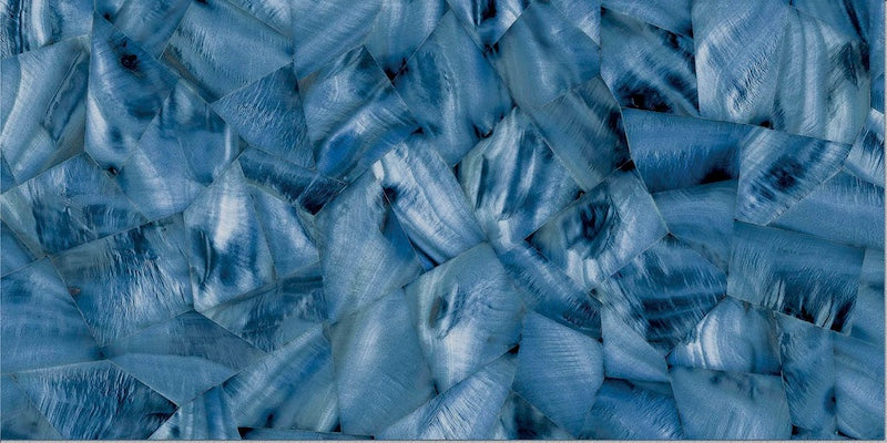 Dettaglio piastrella per pavimento e rivestimento in gres porcellanato effetto fondale marino. Collezione Swimming Sea di Ceramica Valsecchia, formato 15x30, Bay Ocean