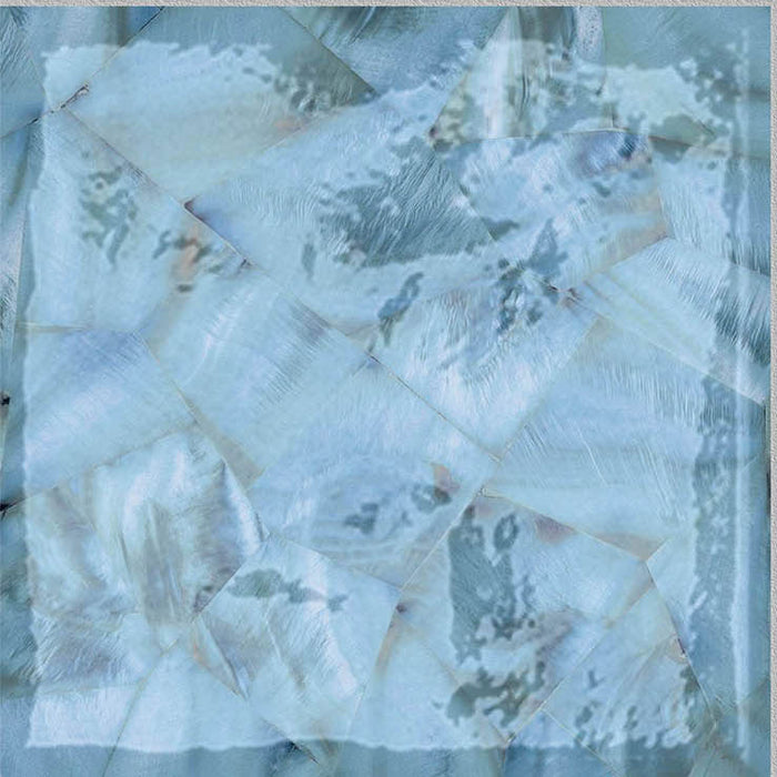 Dettaglio piastrella per pavimento e rivestimento in gres porcellanato effetto fondale marino. Collezione Swimming Sea di Ceramica Valsecchia, formato 15x15, Bay Sky