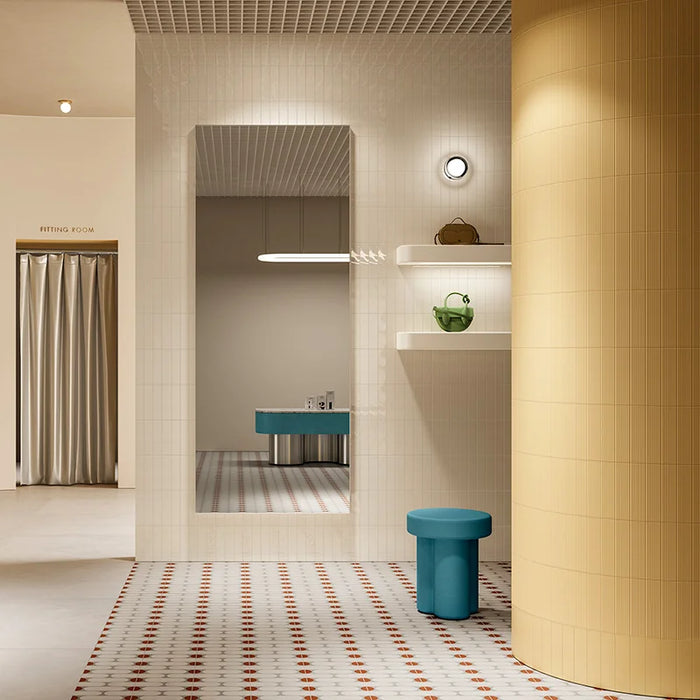 Piastrella ceramica pasta bianca Beat Dixie Lemonade 5x20 Eccentrico, effetto mattoncino rigato opaco.