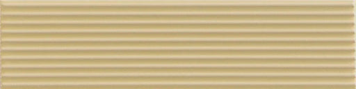 Piastrella ceramica pasta bianca Beat Dixie Lemonade 5x20 Eccentrico, effetto mattoncino rigato opaco.