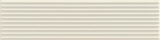 Piastrella ceramica pasta bianca Beat Dixie Milk 5x20 Eccentrico, effetto mattoncino rigato opaco.