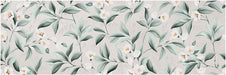 Piastrella per rivestimenti in bicottura pasta bianca con decoro floreale della collezione Blossom di Savoia Italia, formato 33x100 cm, colore Garden Bianco