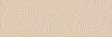 Piastrella per rivestimenti in bicottura pasta bianca effetto tono su tono a rilievo della collezione Blossom di Savoia Italia, formato 33x100 cm, colore Tropical Avorio
