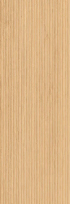 Piastrella per rivestimento in gres porcellanato effetto cannettato in legno a rilievo della collezione Brio di Ceramica Rondine, formato 33,3x100 cm, colore Shanghai Essenza