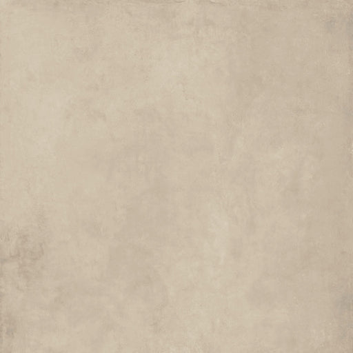 Piastrella per pavimenti esterni in gres effetto cemento della collezione Moov Up di ceramiche Keope, formato 120x120 cm, colore Sand