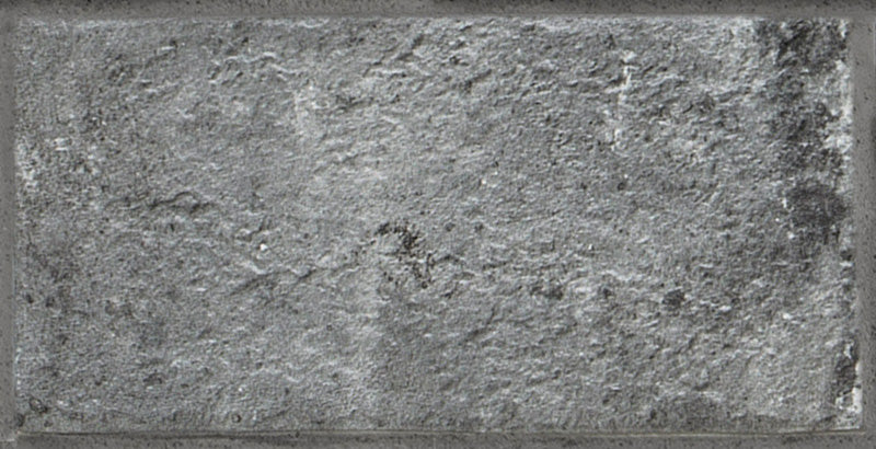 Dettaglio piastrella per pavimento e rivestimento in gres porcellanato effetto mattoncino Opaco 13x25 cm della collezione London, colore Charcoal di Ceramica Rondine