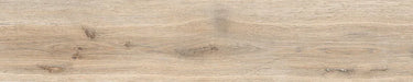 Piastrella per pavimento e rivestimento in gres porcellanato effetto legno rustico della collezione Cortina di Ceramica Rondine, formato 24x120 cm, colore Beige