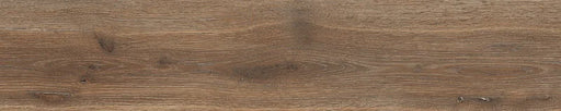Piastrella per pavimento e rivestimento in gres porcellanato effetto legno rustico della collezione Cortina di Ceramica Rondine, formato 24x120 cm, colore Nut