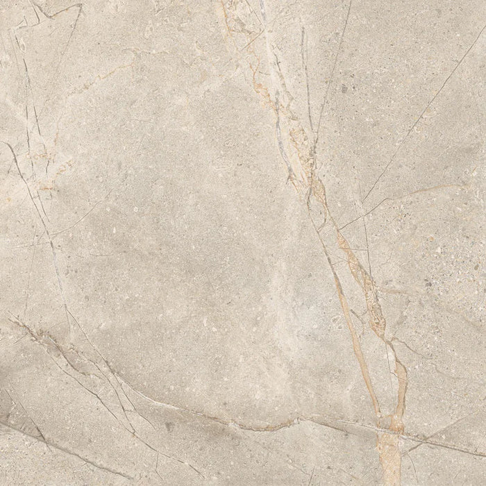 Piastrella in gres porcellanato effetto pietra e marmo della collezione Crust di Ceramica Rondine, formato 120x120 cm, colore Beige