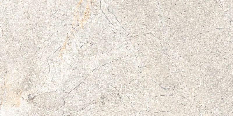 Piastrella in gres porcellanato effetto pietra e marmo della collezione Crust di Ceramica Rondine, formato 30x60 cm, colore Light Grey
