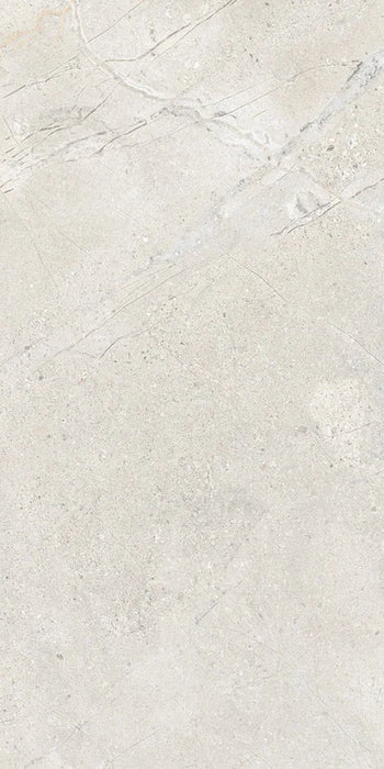 Piastrella in gres porcellanato effetto pietra e marmo della collezione Crust di Ceramica Rondine, formato 60x120 cm, colore Light Grey