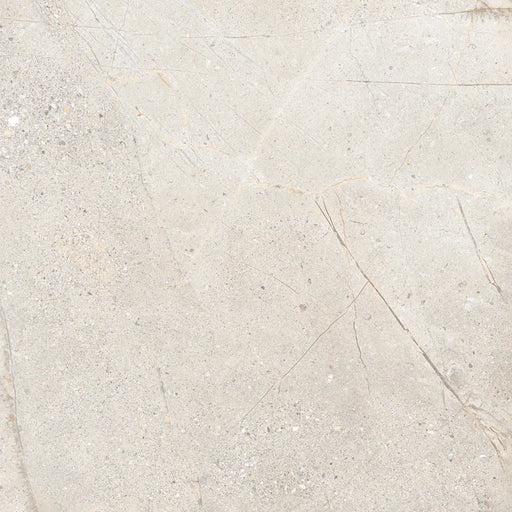 Piastrella per pavimento esterno in gres porcellanato effetto pietra e marmo della collezione Crust di Ceramica Rondine, formato 60x60 cm antiscivolo, colore Light Grey