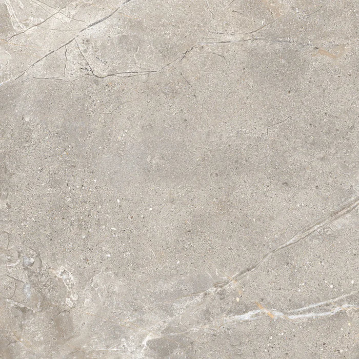 Piastrella in gres porcellanato effetto pietra e marmo della collezione Crust di Ceramica Rondine, formato 120x120 cm, colore Taupe