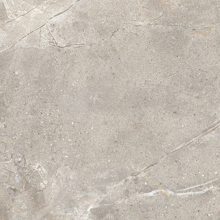 Piastrella per pavimento esterno in gres porcellanato effetto pietra e marmo della collezione Crust di Ceramica Rondine, formato 60x60 cm antiscivolo, colore Taupe