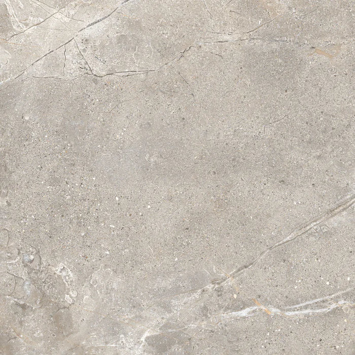 Piastrella in gres porcellanato effetto pietra e marmo della collezione Crust di Ceramica Rondine, formato 60x60 cm, colore Taupe