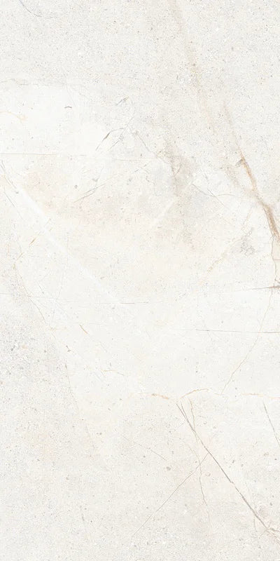 Piastrella in gres porcellanato effetto pietra e marmo della collezione Crust di Ceramica Rondine, formato 60x120 cm, colore White
