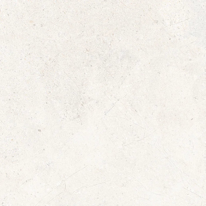 Piastrella in gres porcellanato effetto pietra e marmo della collezione Crust di Ceramica Rondine, formato 60x60 cm, colore White
