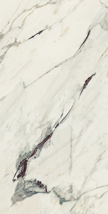 Dettaglio piastrella in gres porcellanato effetto marmo opaco della collezione Canova di Ceramica Rondine, formato 60x120, colore Breccia Capraia