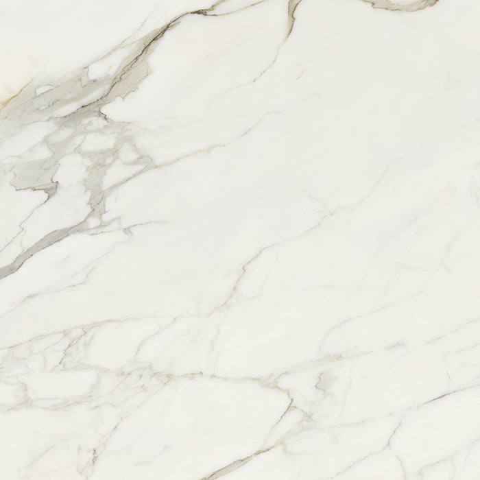 Dettaglio piastrella in gres porcellanato effetto marmo opaco della collezione Canova di Ceramica Rondine, formato 120x120, colore Calacatta Gold