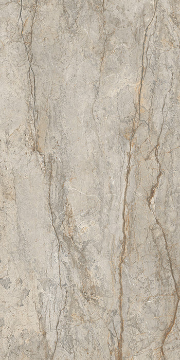 Dettaglio piastrella in gres porcellanato effetto marmo lucido della collezione Canova di Ceramica Rondine, formato 60x120, colore Oxford Grey