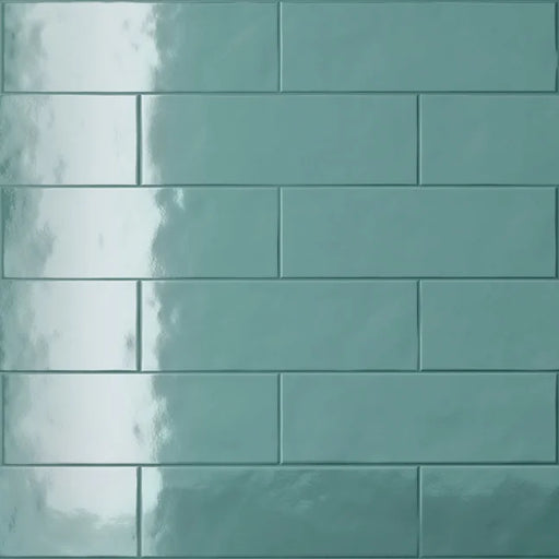 Dettaglio piastrella da rivestimento in gres porcellanato effetto matoncino lucido 8,2x25 cm, della collezione Nuances, di Casalgrande Padana, Colore Aliseo