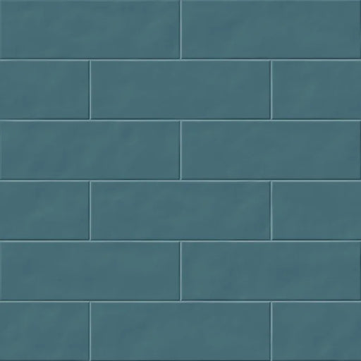 Dettaglio piastrella da rivestimento in gres porcellanato effetto matoncino opaco vellutato 8,2x25 cm, della collezione Nuances, di Casalgrande Padana, Colore Blu Sherpa