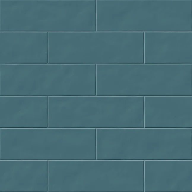 Dettaglio piastrella da rivestimento in gres porcellanato effetto matoncino opaco vellutato 8,2x25 cm, della collezione Nuances, di Casalgrande Padana, Colore Blu Sherpa