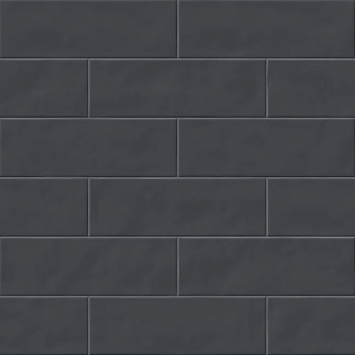 Dettaglio piastrella da rivestimento in gres porcellanato effetto matoncino opaco vellutato 8,2x25 cm, della collezione Nuances, di Casalgrande Padana, Colore Petunia Nera