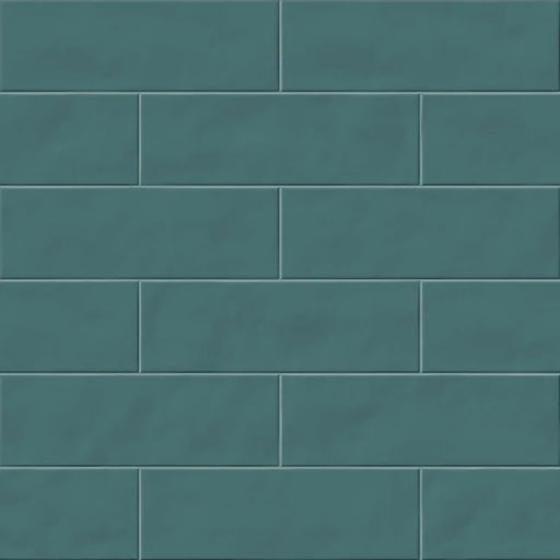 Dettaglio piastrella da rivestimento in gres porcellanato effetto matoncino opaco vellutato 8,2x25 cm, della collezione Nuances, di Casalgrande Padana, Colore Verde Persia