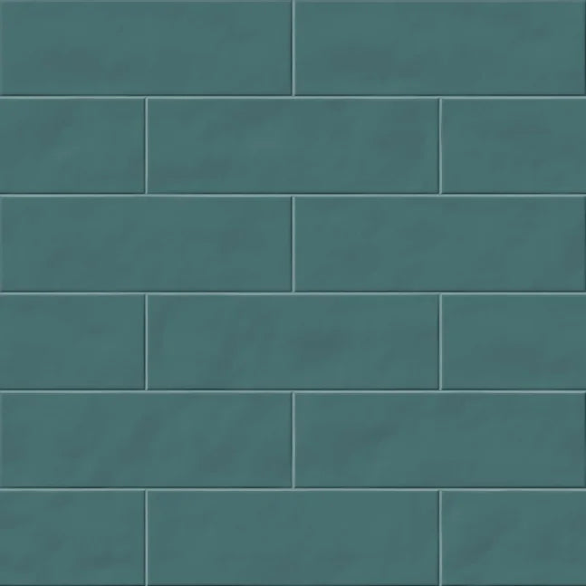 Dettaglio piastrella da rivestimento in gres porcellanato effetto matoncino opaco vellutato 8,2x25 cm, della collezione Nuances, di Casalgrande Padana, Colore Verde Persia