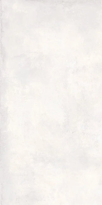 Dettaglio piastrella per pavimento in gres porcellanato effetto cemento nuvolato della collezione Cementart di Alfalux, formato 60x120 rettficato, colore Bianco