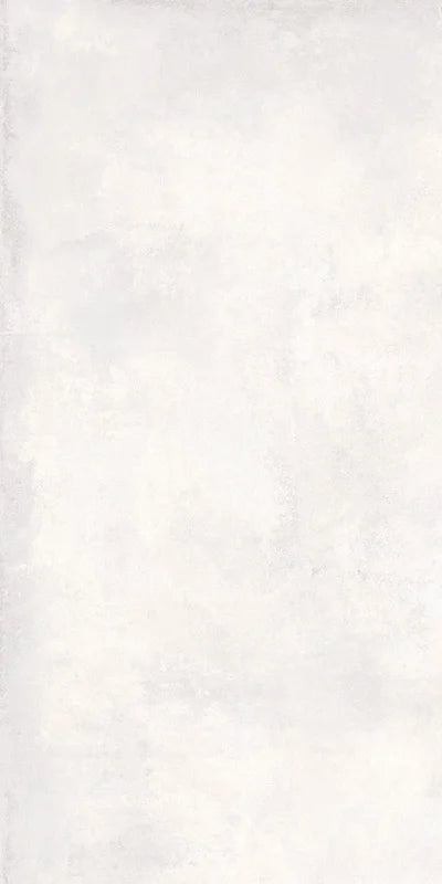 Dettaglio piastrella per pavimento in gres porcellanato effetto cemento nuvolato della collezione Cementart di Alfalux, formato 60x120 rettficato, colore Bianco