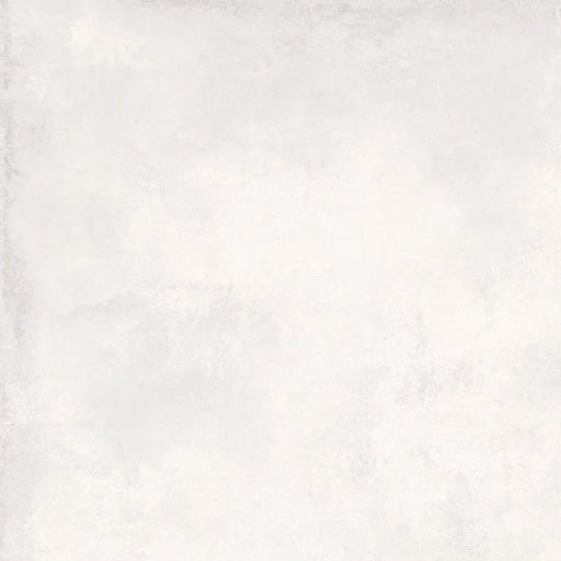 Dettaglio piastrella per pavimento in gres porcellanato effetto cemento nuvolato della collezione Cementart di Alfalux, formato 60x60 rettficato, colore Bianco